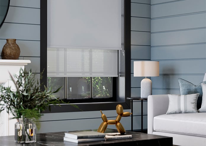 Rimini (Blackout), Grey & Optima Tide - Double Roller Blind - Image 5